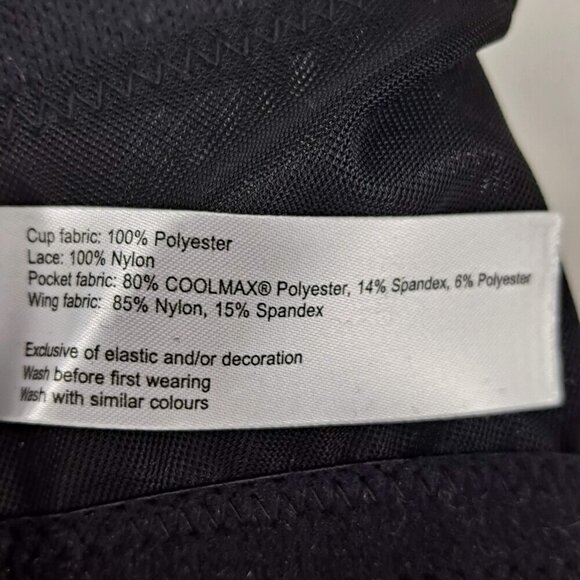 Amoena Nancy SB US Size 46G Black Bra Lace Detail Adj Straps Back Closure NWT - Picture 11 of 12